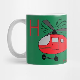H is for Helicopter Mug